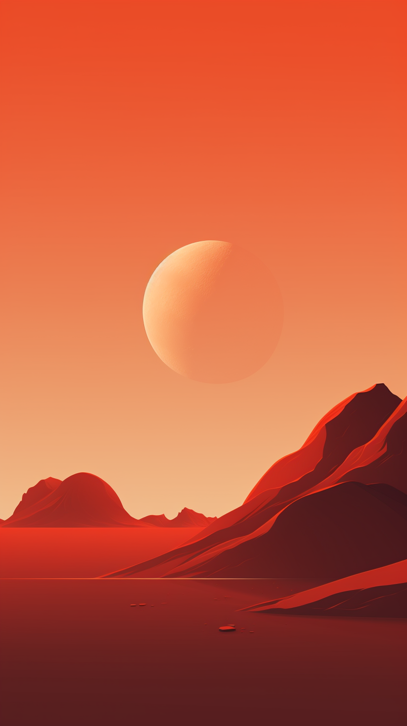 Minimalist Mars-themed Background