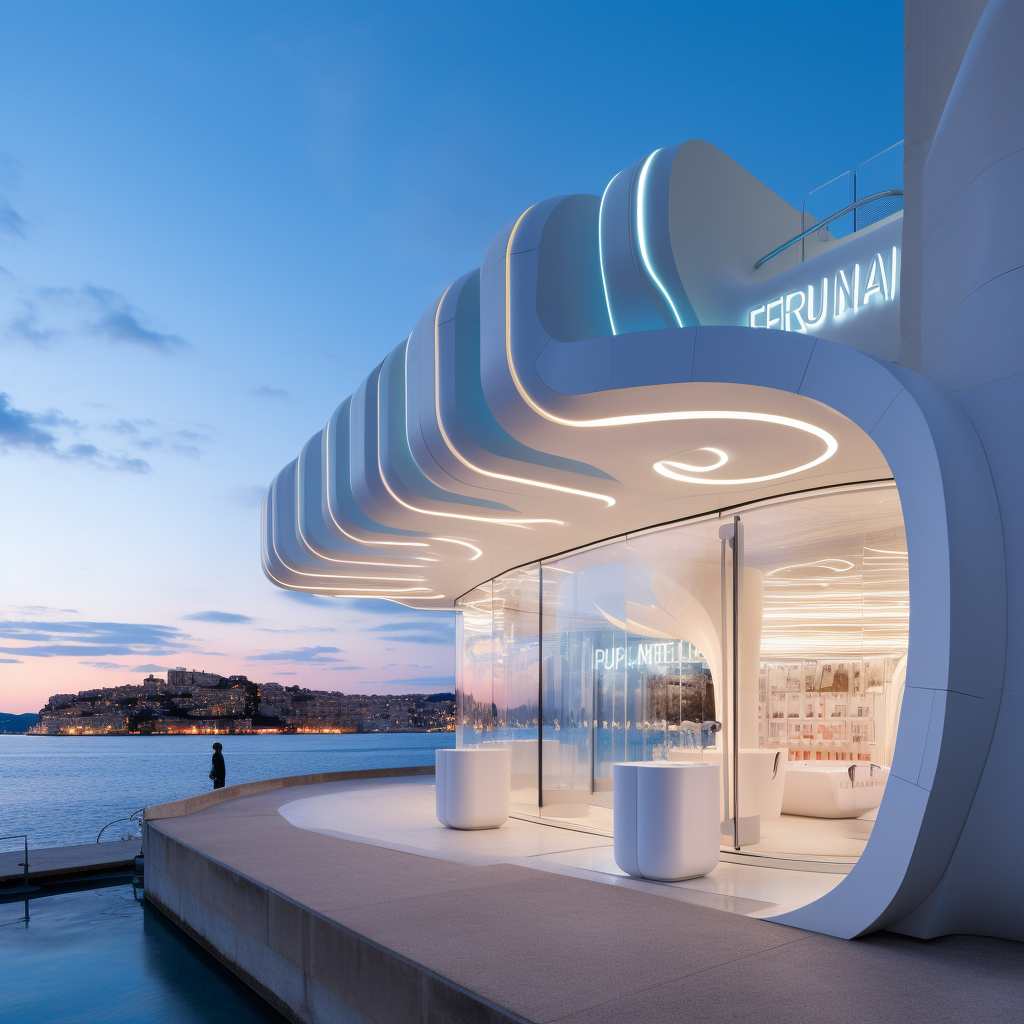 Futuristic Pharmacy in Marseille by the Sea