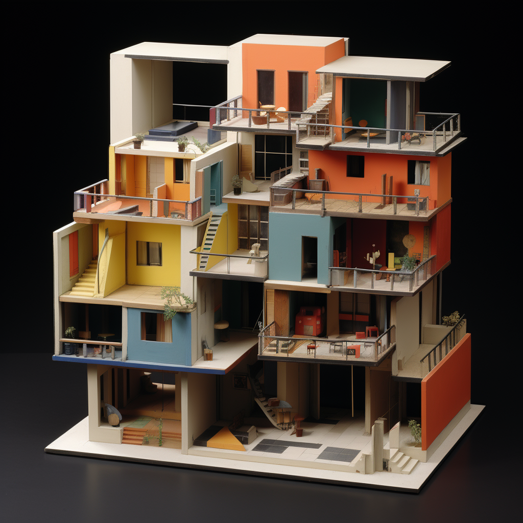 Marseilles Housing Model Isometric View