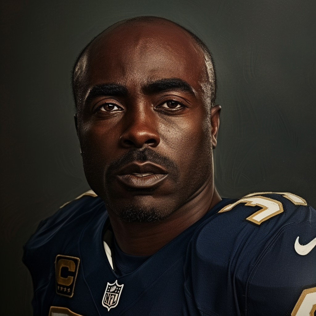 Marshall Faulk NFL Hall of Famer Realistic Style