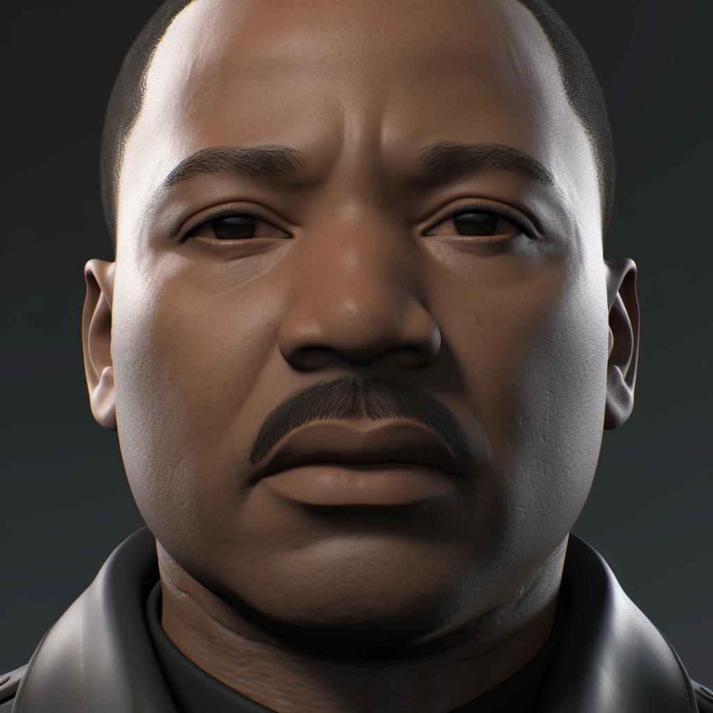 Martin Luther King Jr. in special agent gear