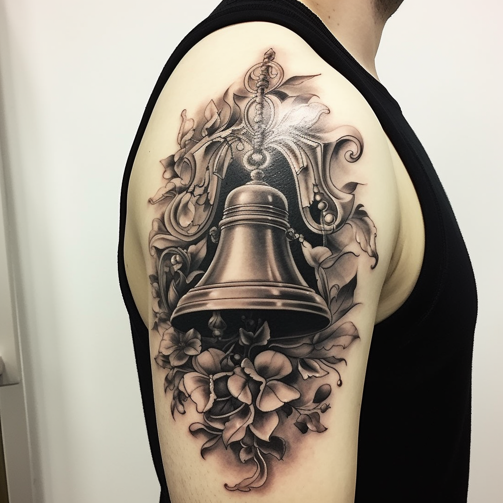 Masculine bell tattoo design photo