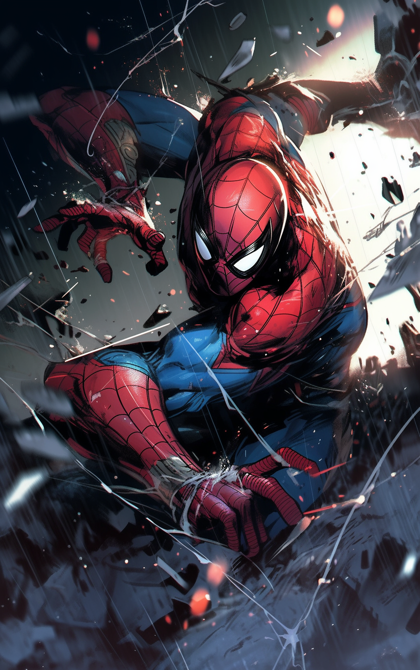 Stunning Spider-Man and Punisher digital animation