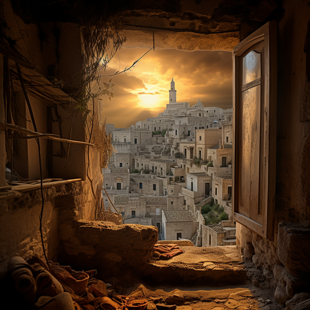 Beautiful view of Matera, Basilicata, Italy