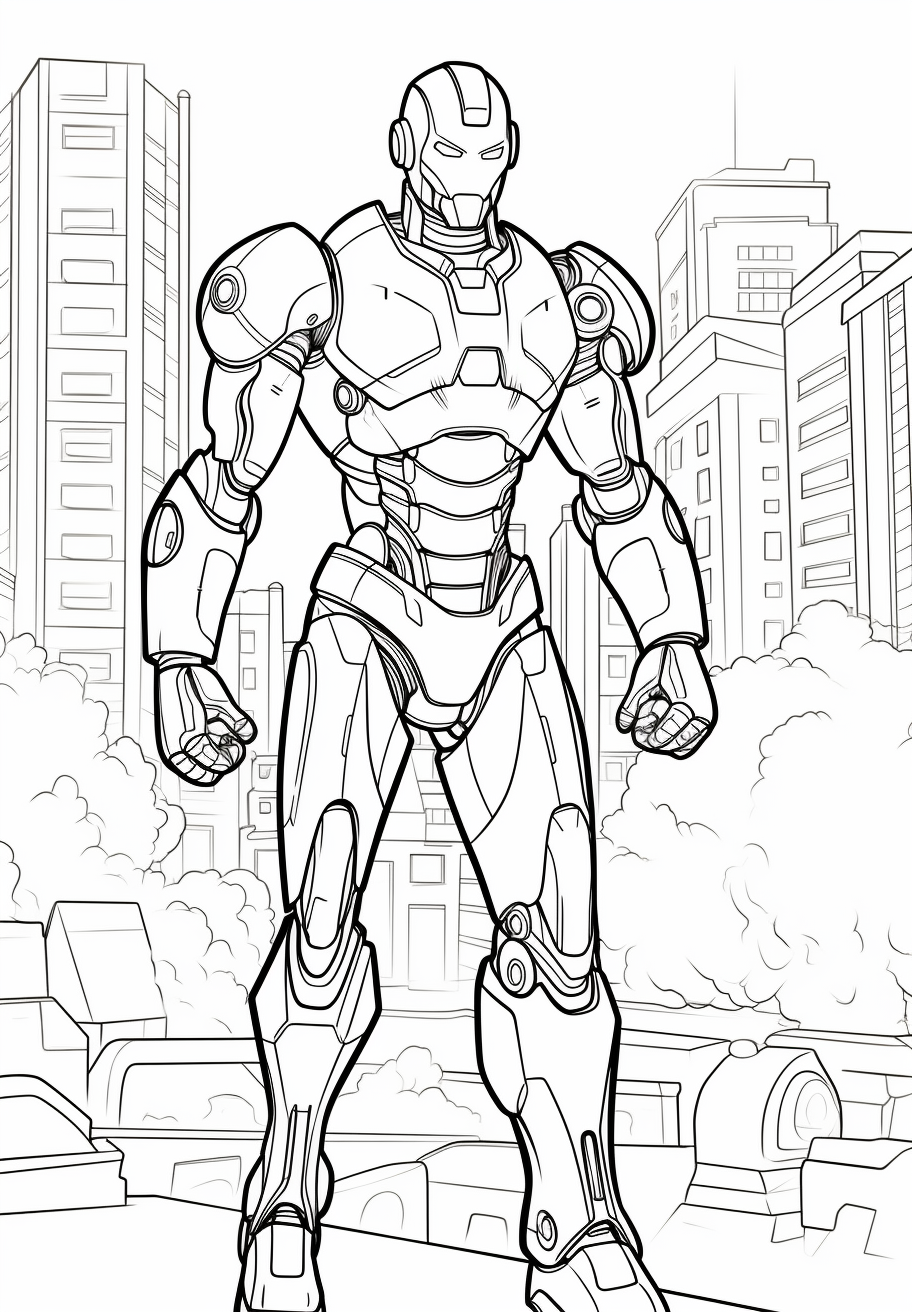 Black and white matrix future coloring page