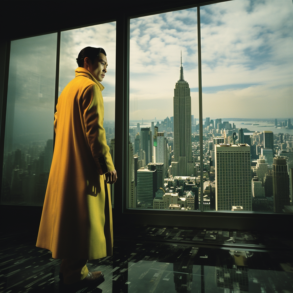 Matrix Yellow Balenciaga Cityscape Scene