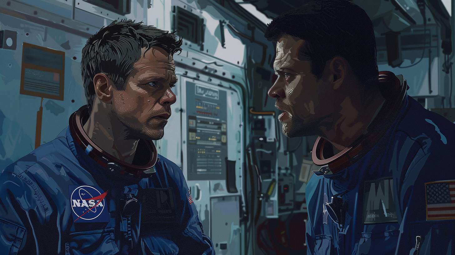 Matt Damon Sebastian Stan NASA space