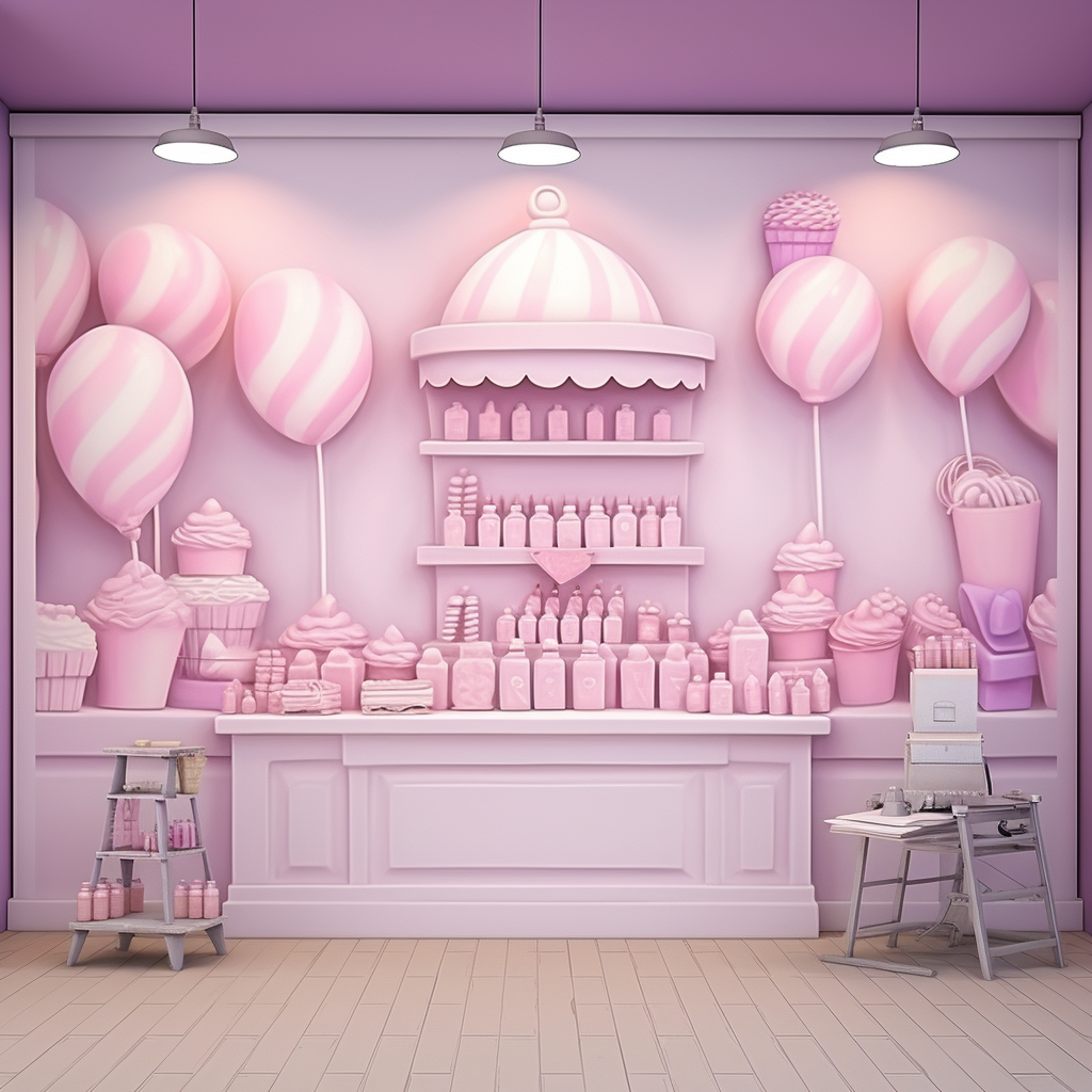 Ice Cream Candy Store Matte Background