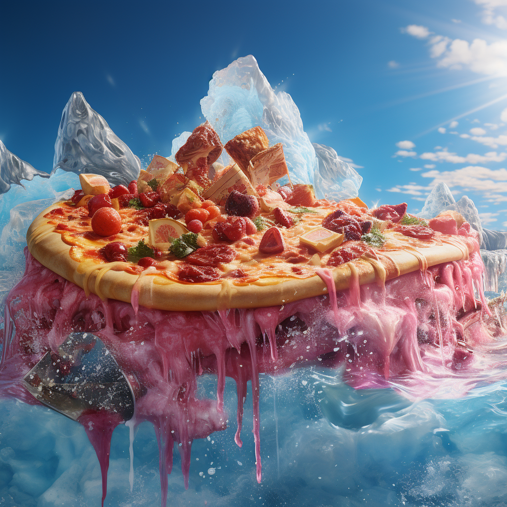 Vibrant Maui Ice Island Pizza under Siege