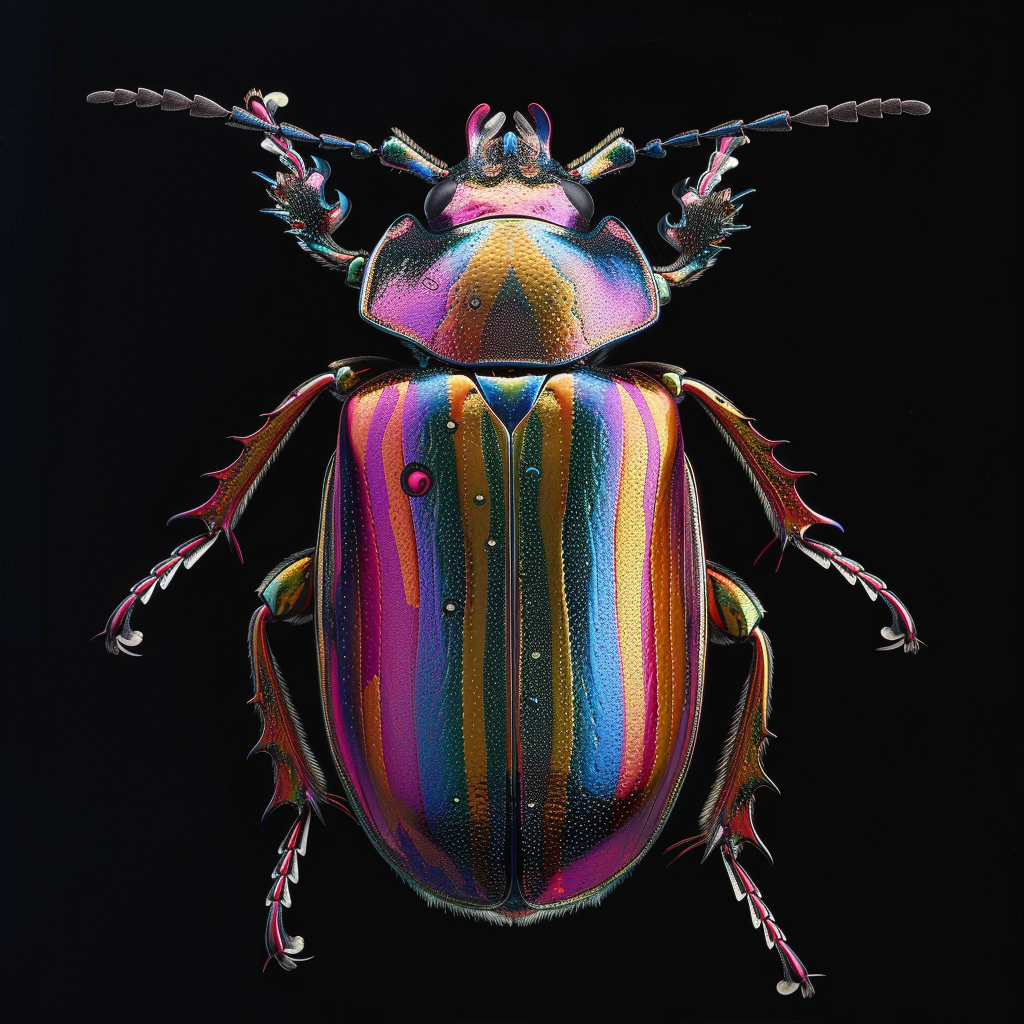 May beetle with hidden outlines