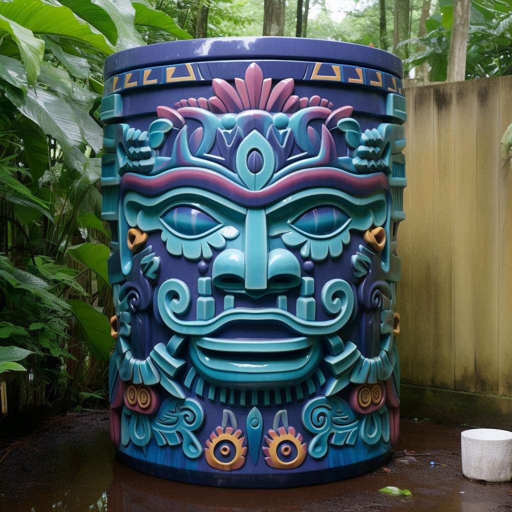 Eco-Friendly Mayan Wall Rainwater Container