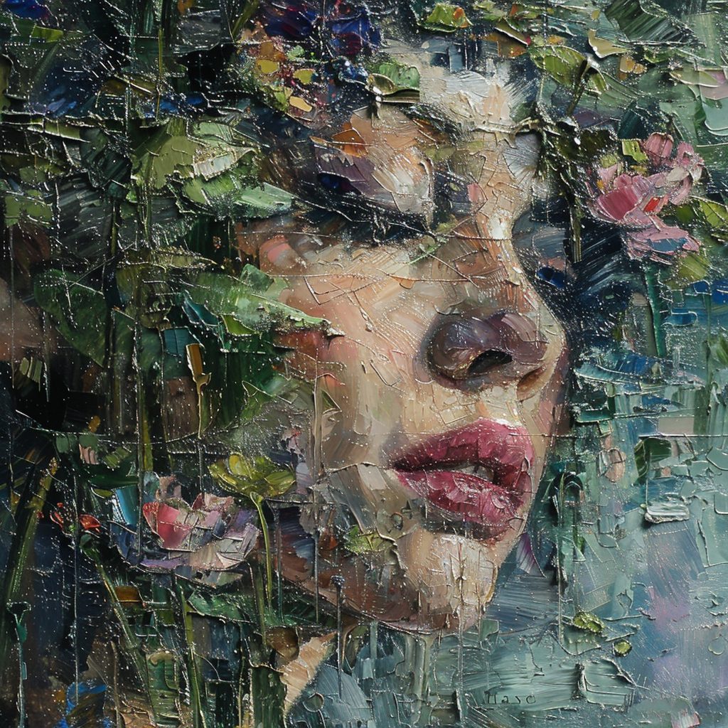 Mayqueen impressionist portrait artwork