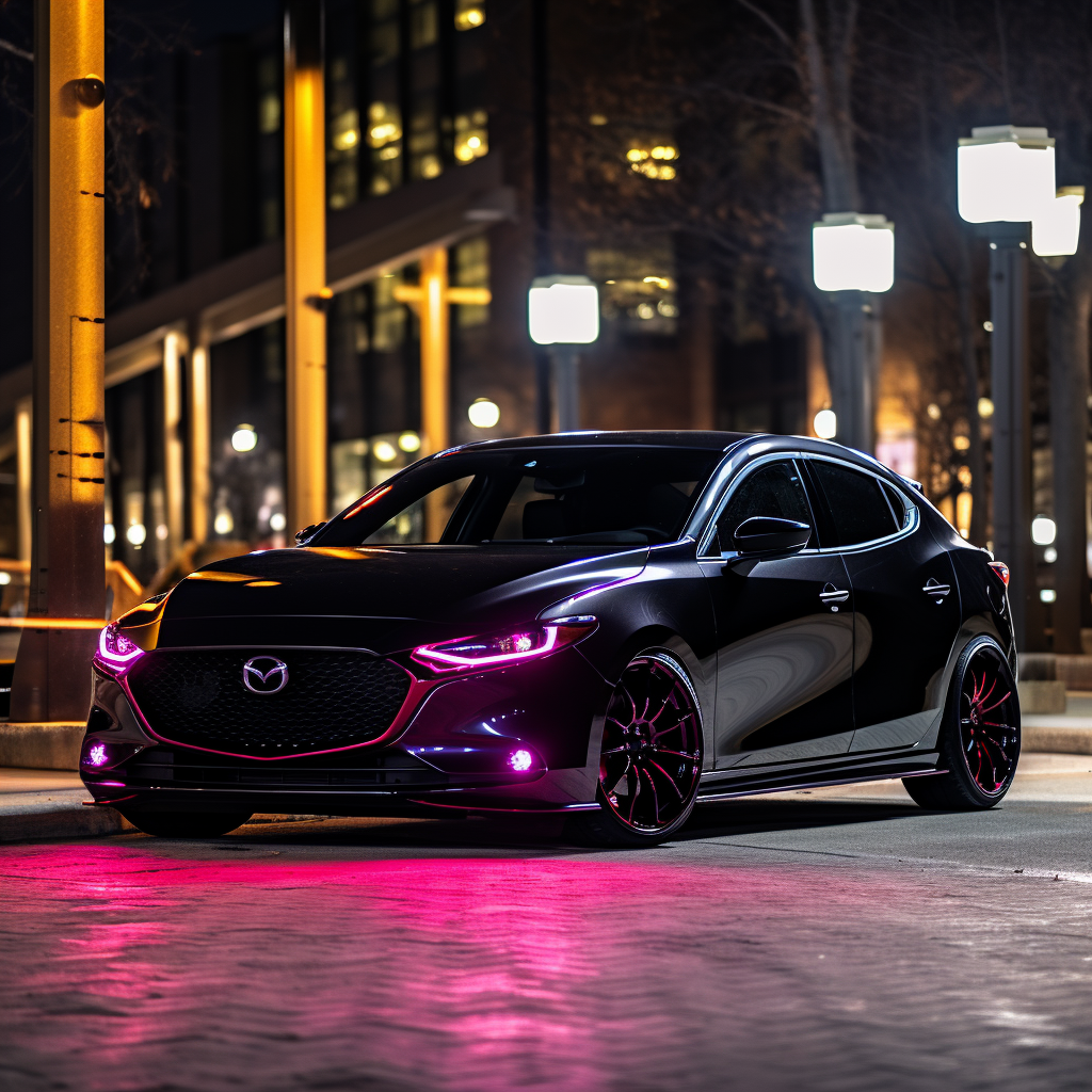 2020 Mazda 3 Black Hatchback with Custom Body Kit