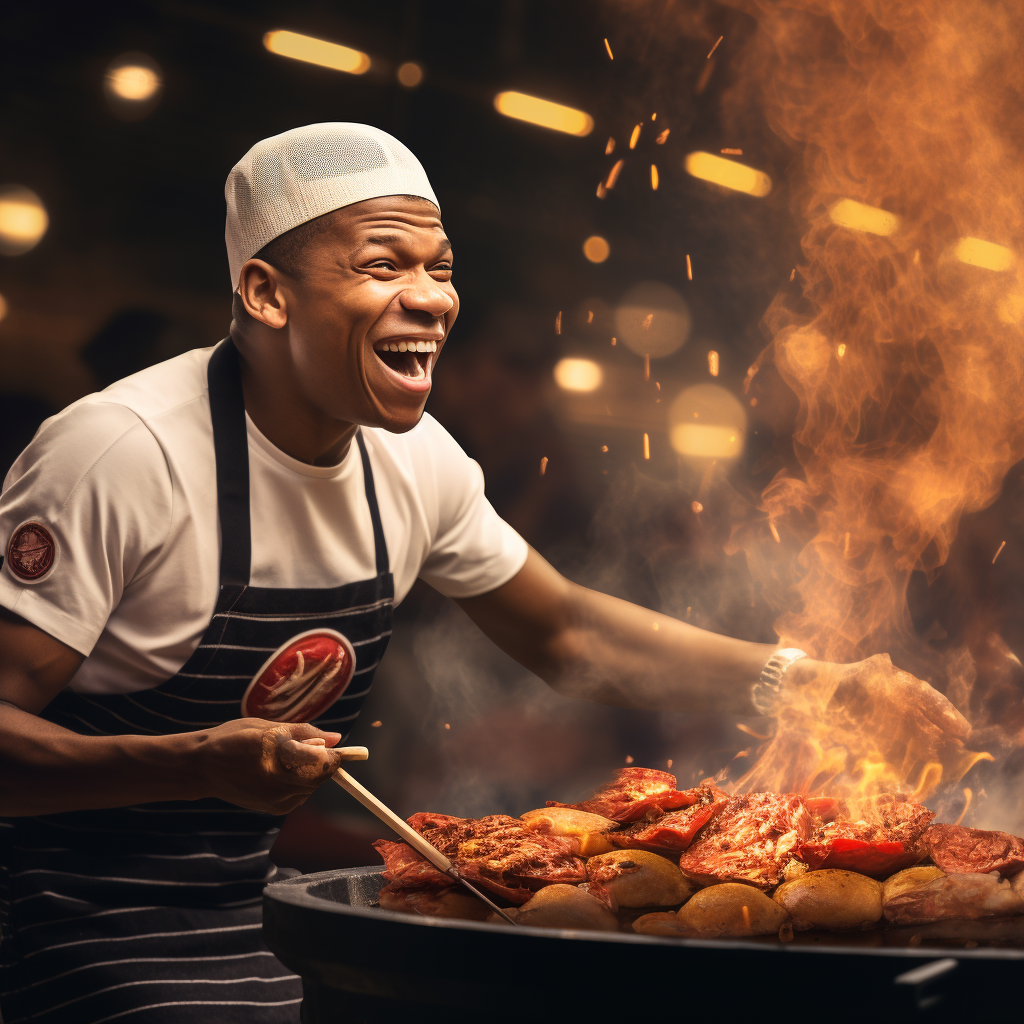 Mbappe enjoying tasty kebab feast