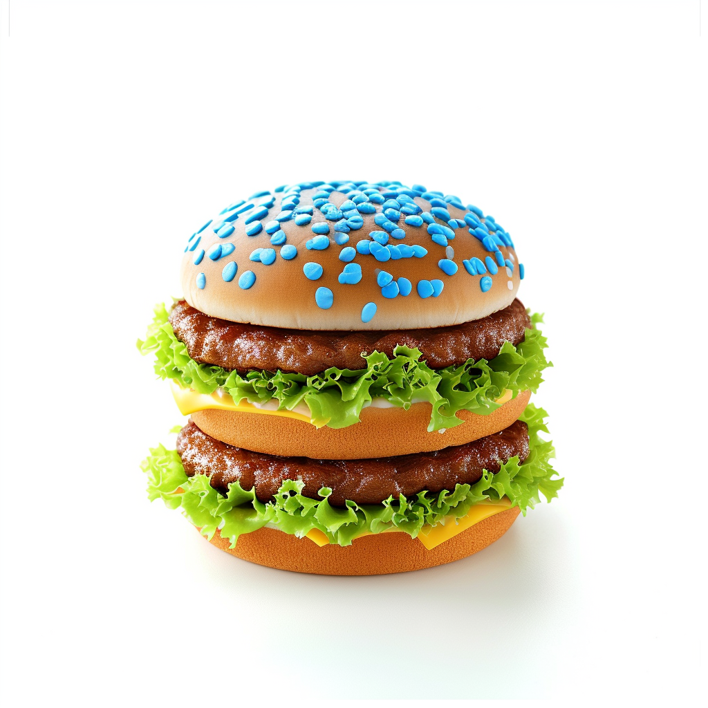 Blue Polka Dot McDonald's Big Mac