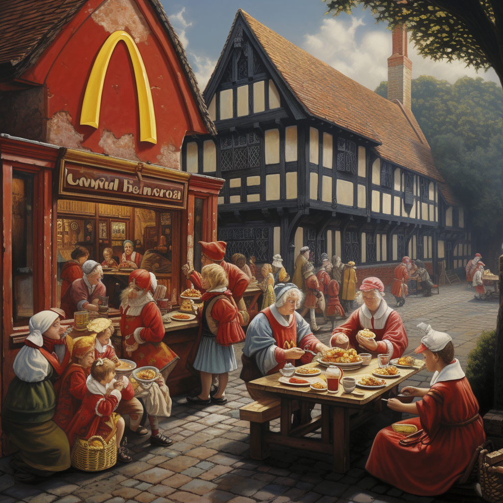 McDonalds Restaurant in 1600s England