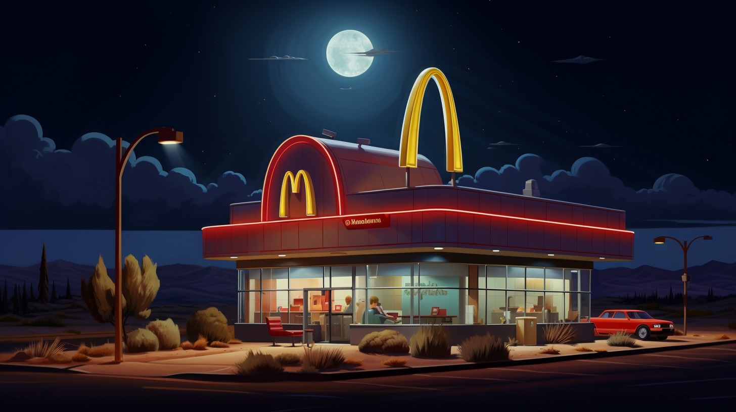 McDonald's Restaurant Ed Hopper Style