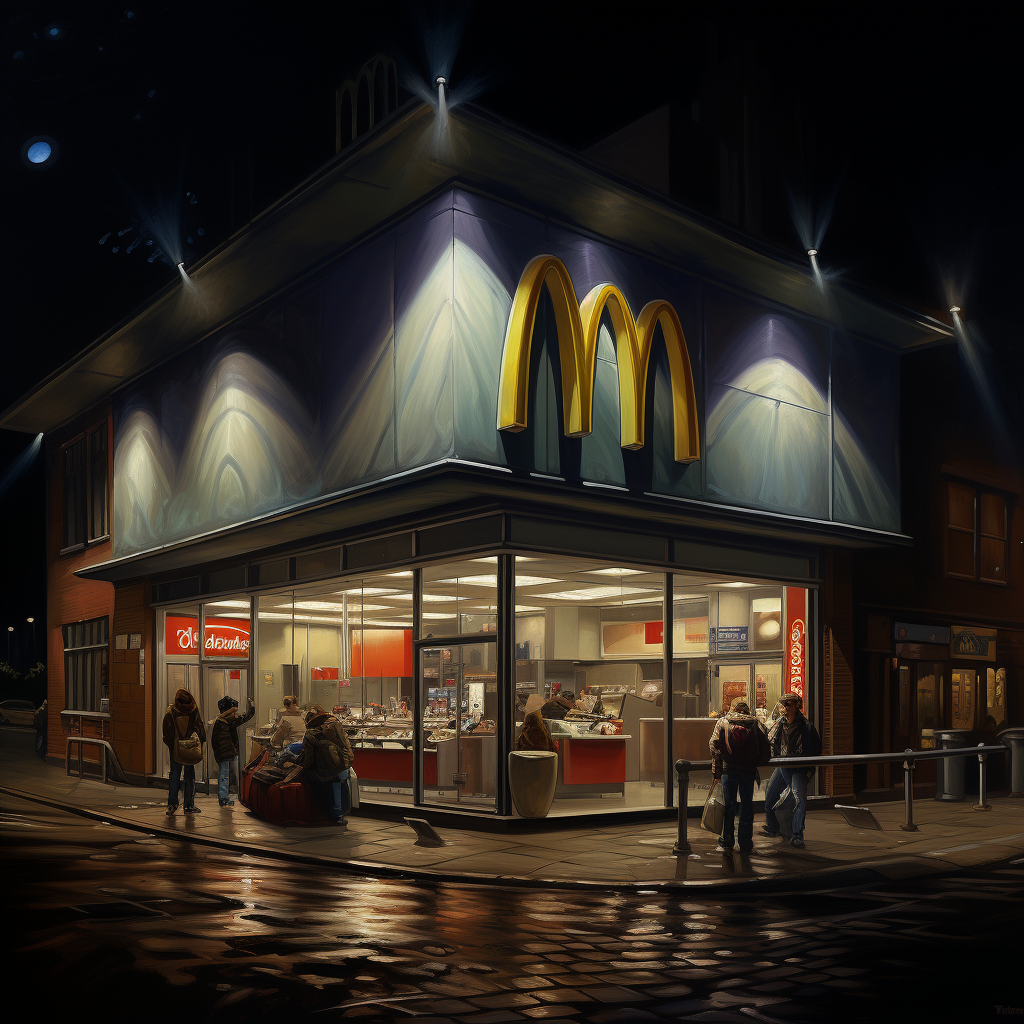 McDonald's store by night