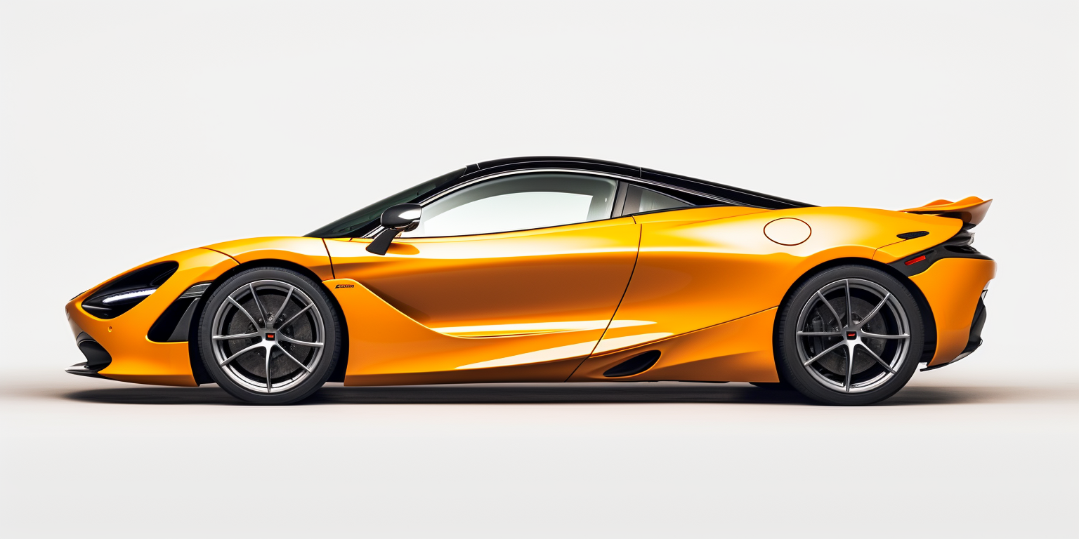 McLaren 720S side view white background