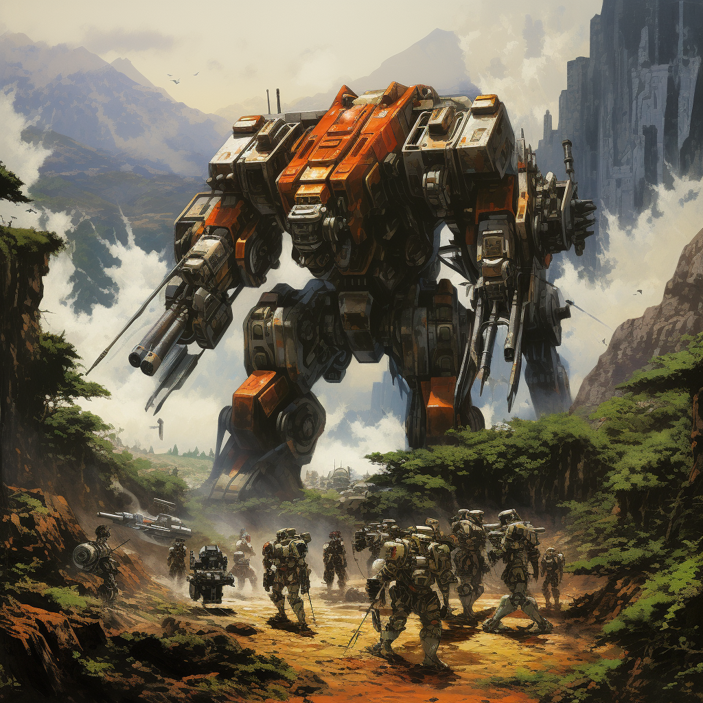 Mech Warrior Vulture Mountain Soldiers Rise