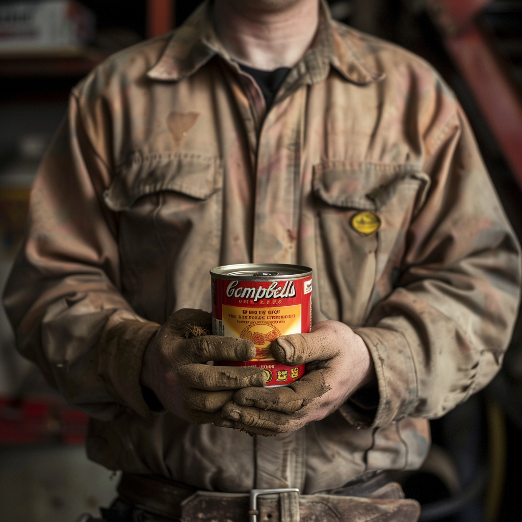 mechanic Campbell's soup can photorealism