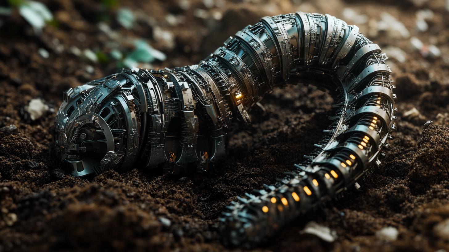 Detailed Mechanical Worm on Soil