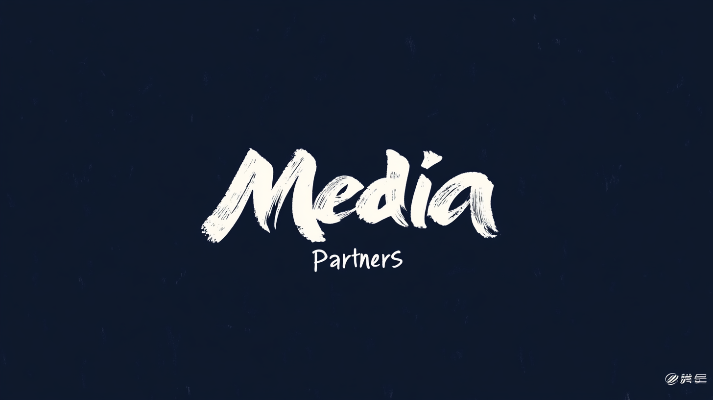 Media Partners Logo Design Navy Blue