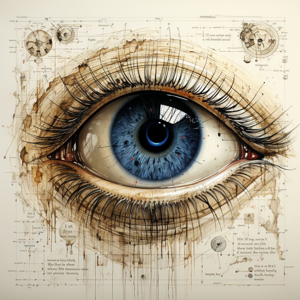 Detailed medical chart of an eyeball