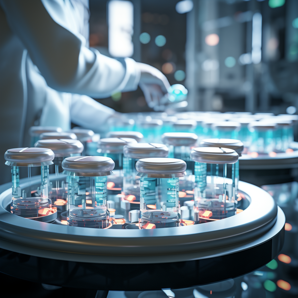 Medical Round Pills on Assembly Line