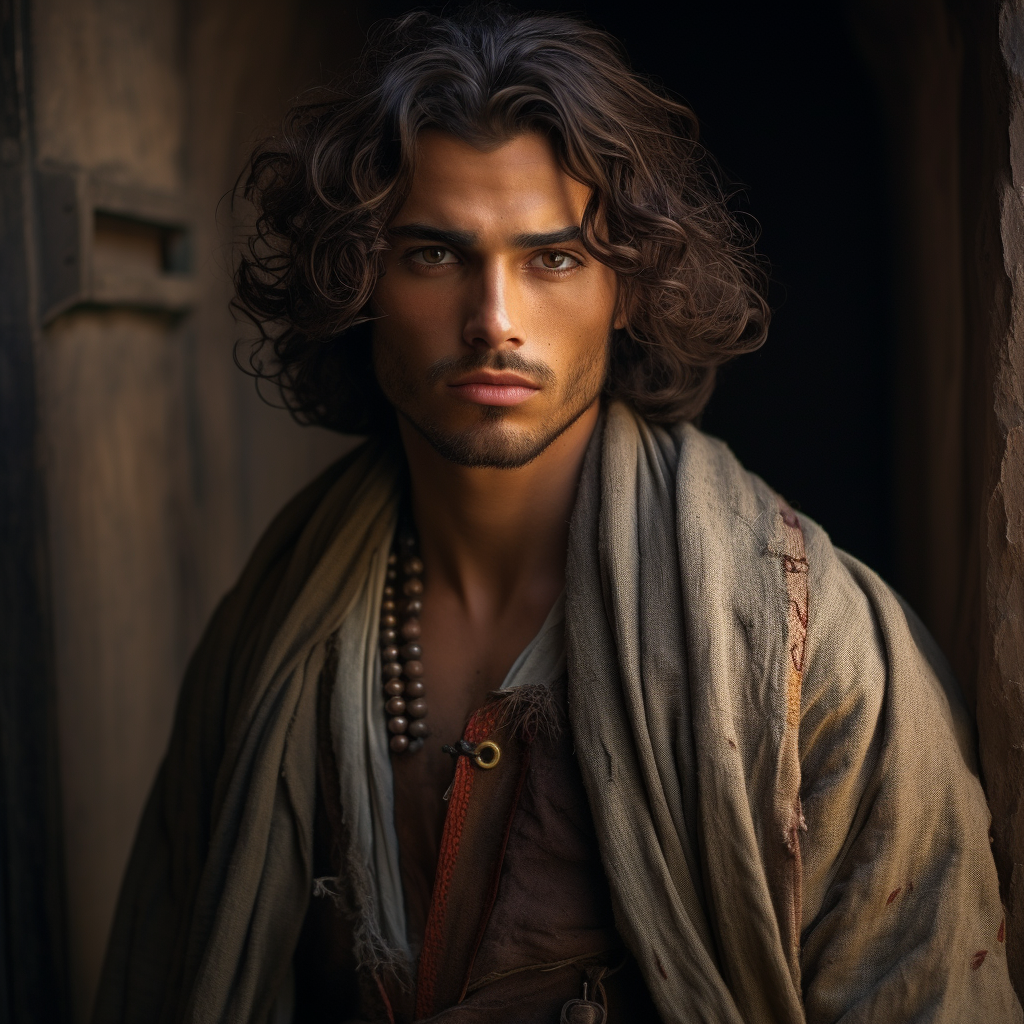 Handsome Arabian medieval man