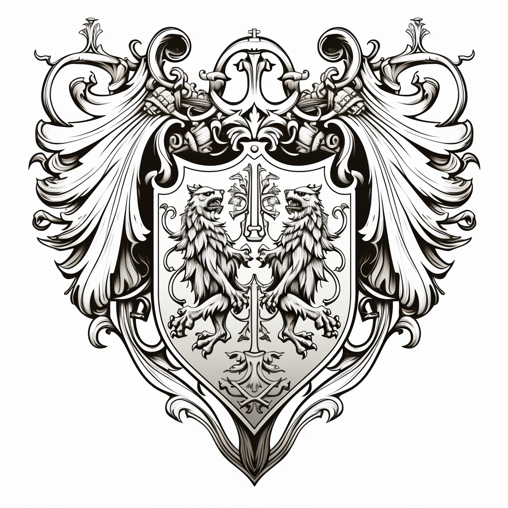 Gothic medieval coat of arms design