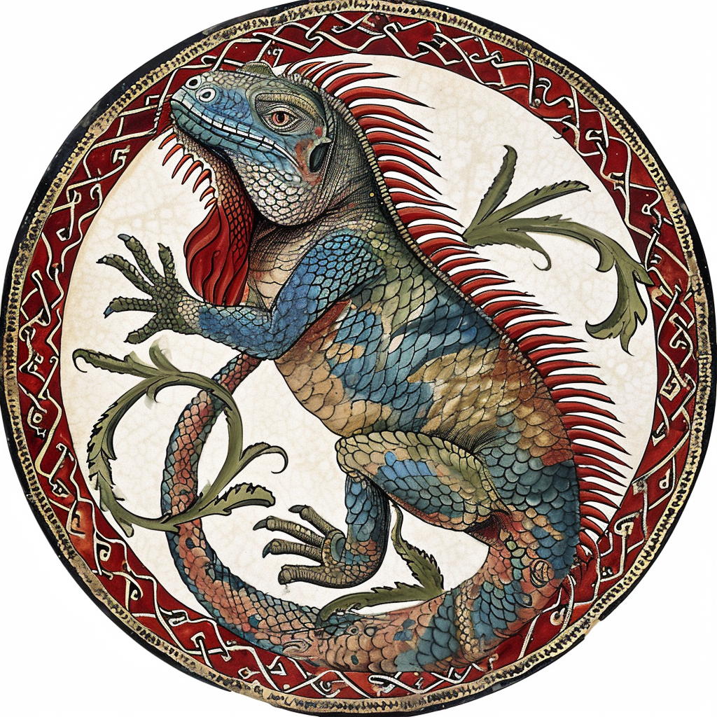 Medieval Heraldry Iguana