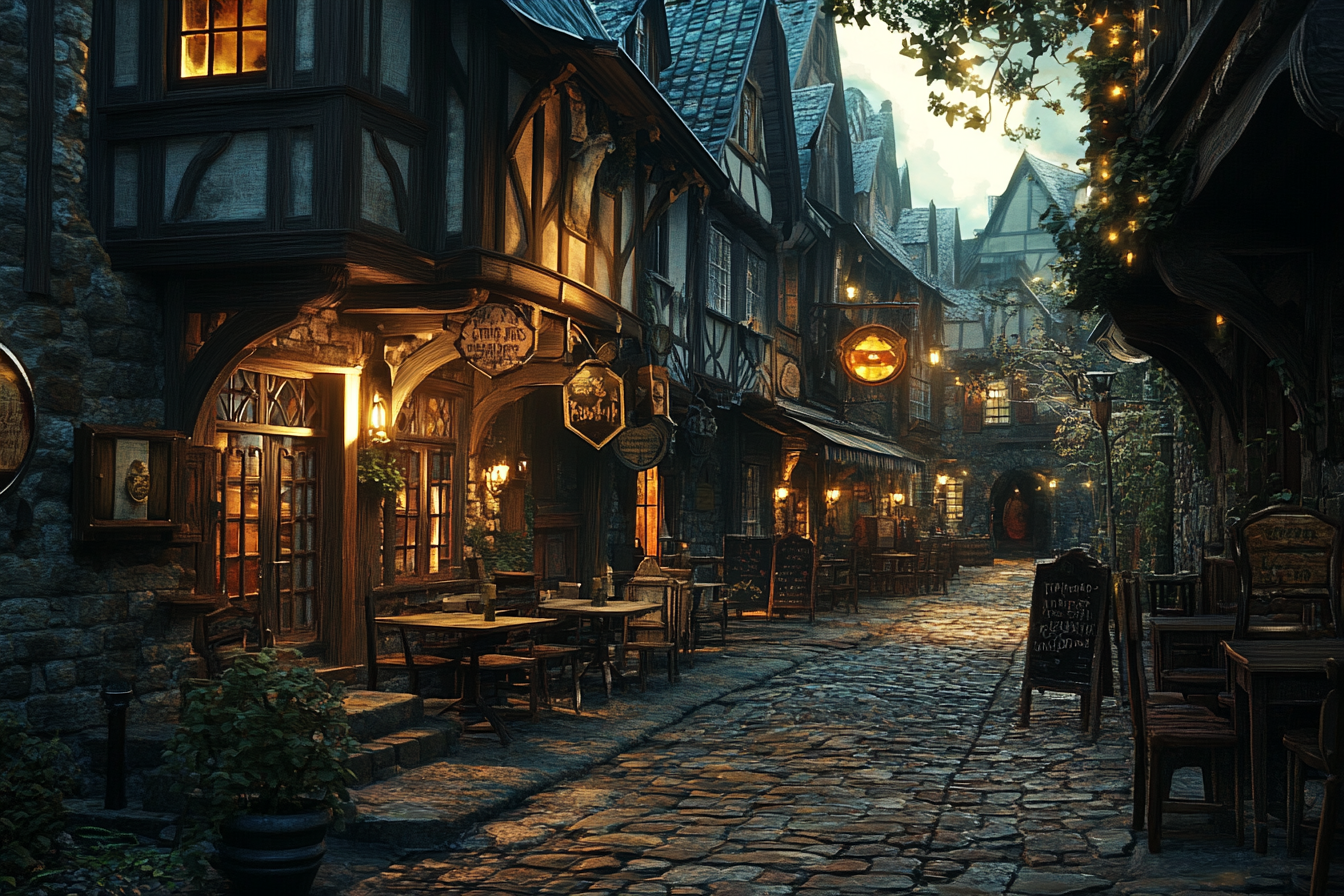 Tavern in Medieval JRPG Setting