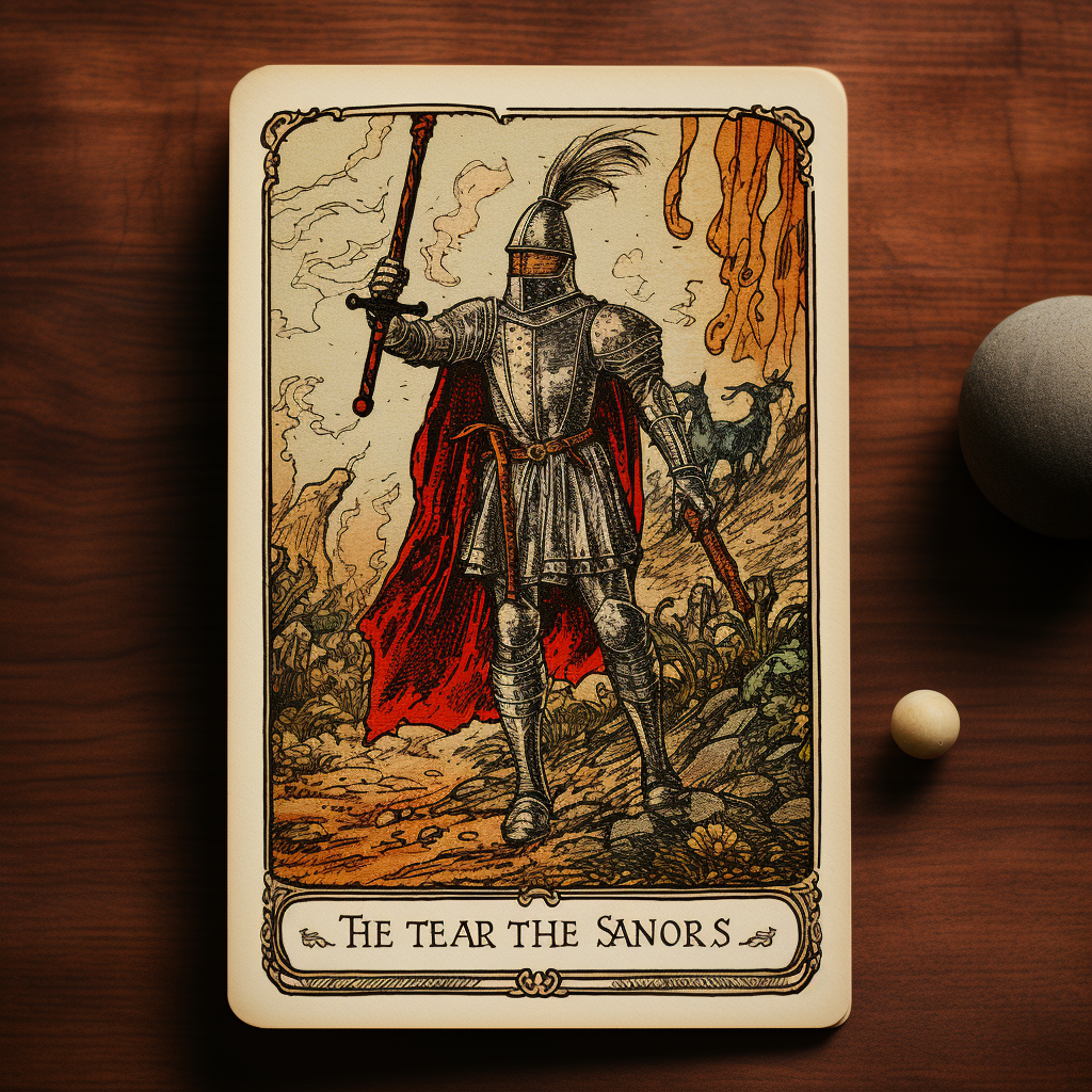 Medieval Knight Tarot Card Battle