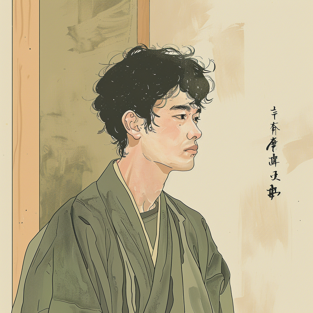 young commoner man in medieval Kyoto