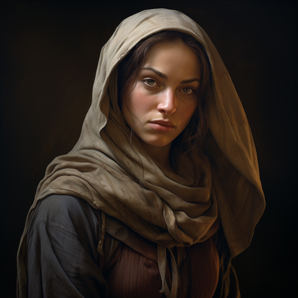 Portrait of a medieval peasant woman