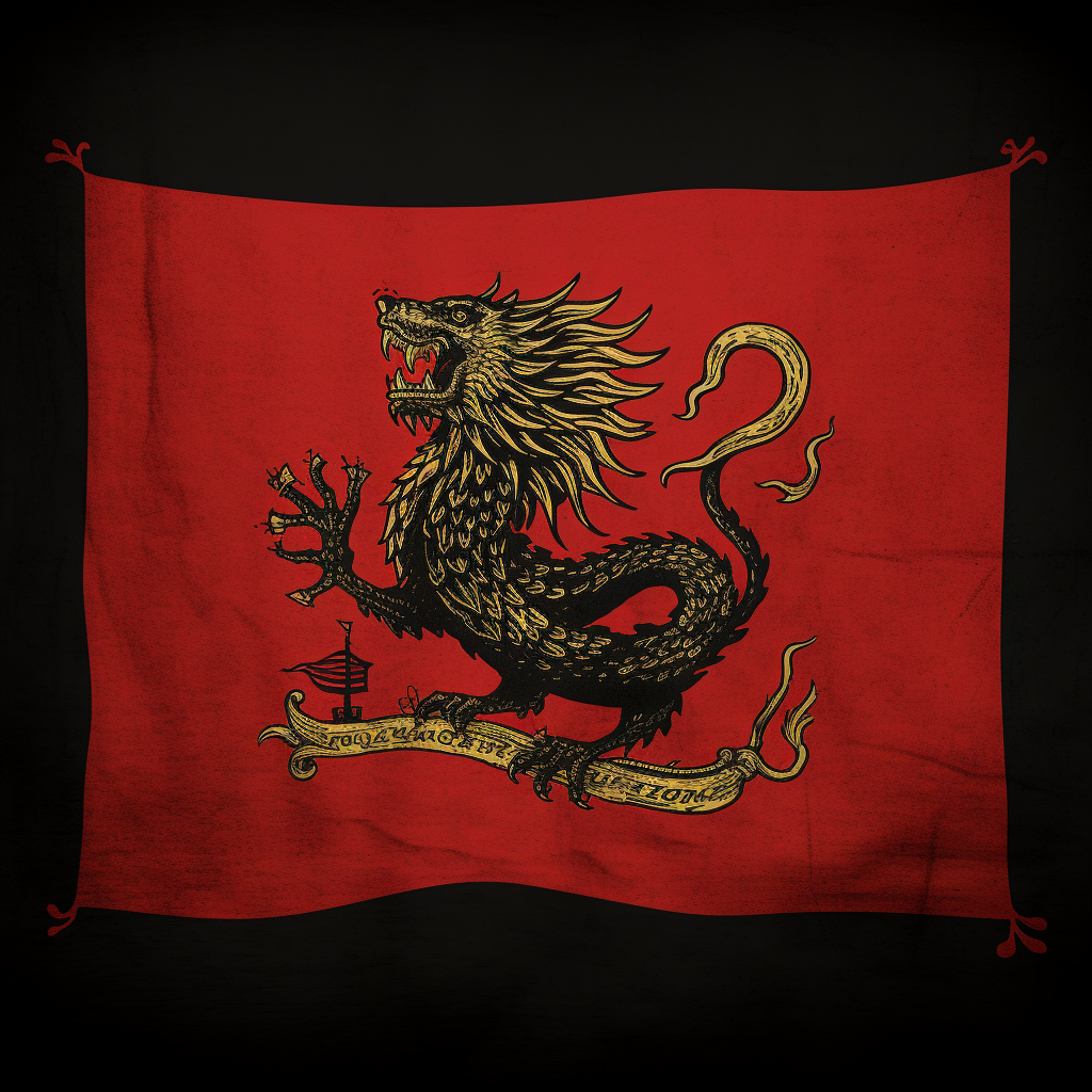 Bold chimera pirate flag design