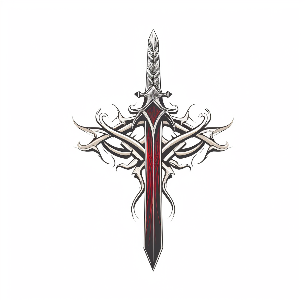 Crossed Medieval Saber Sword Logo