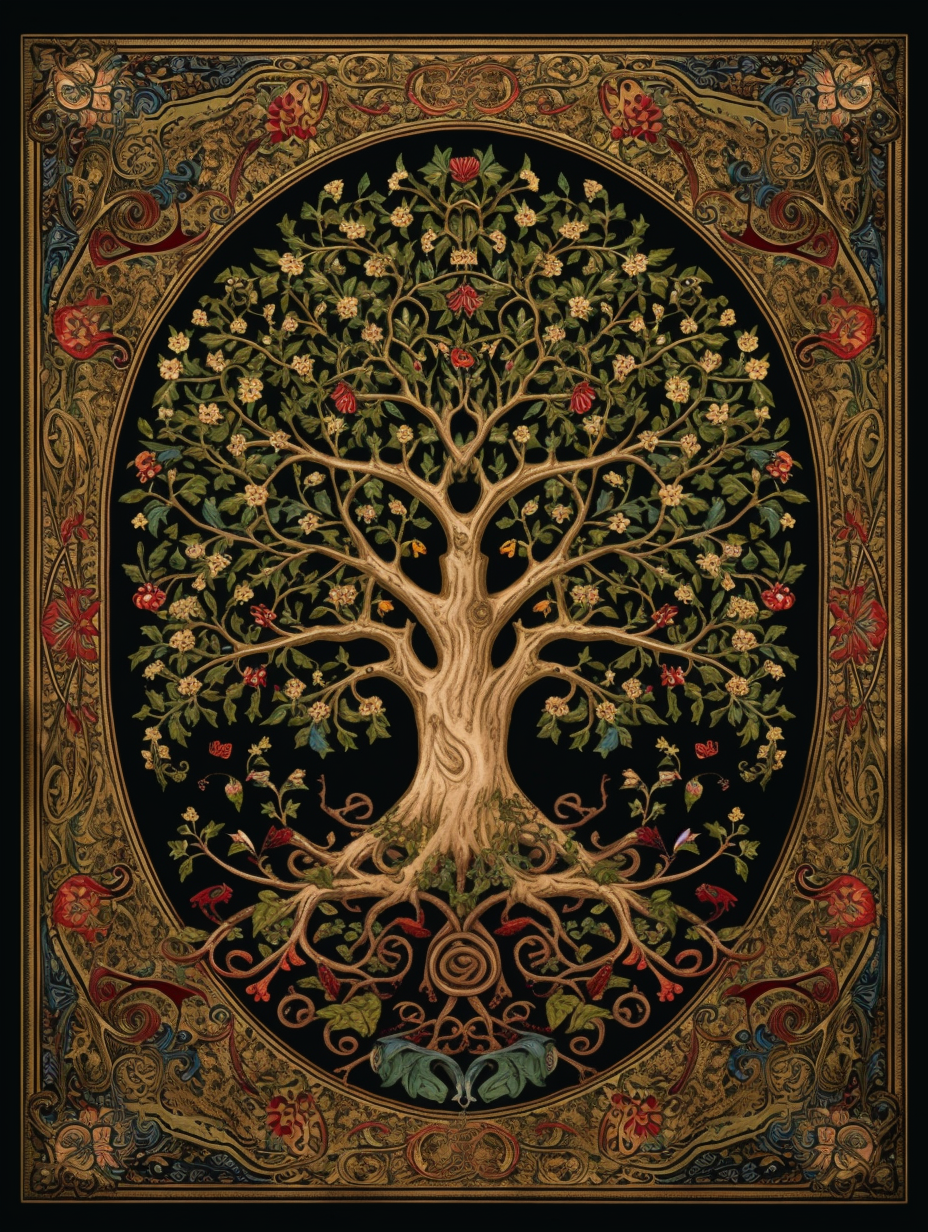 Symmetrical Tree of Life Illustration