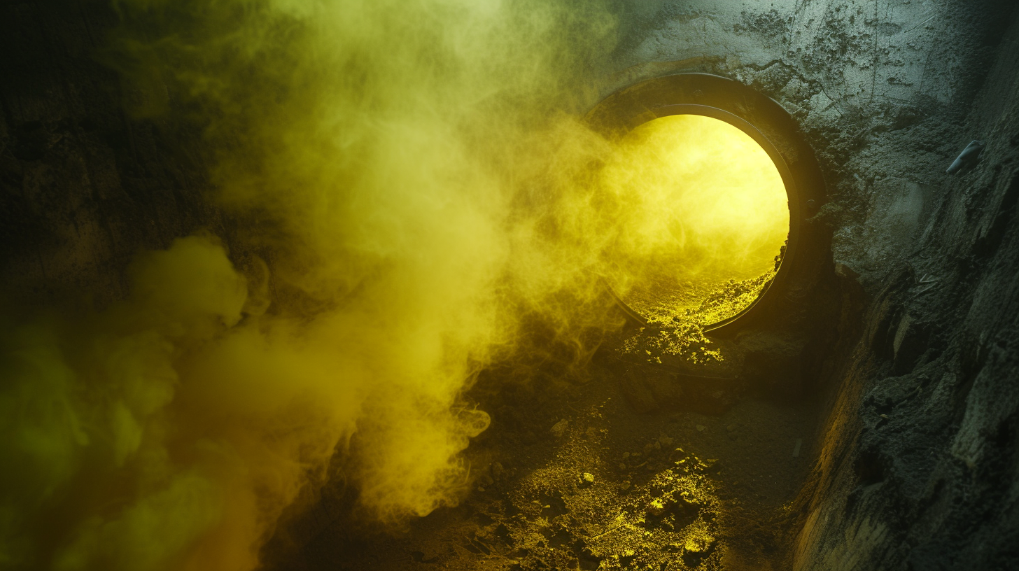 Mustard Gas Clouds in Medieval Underground Hideout