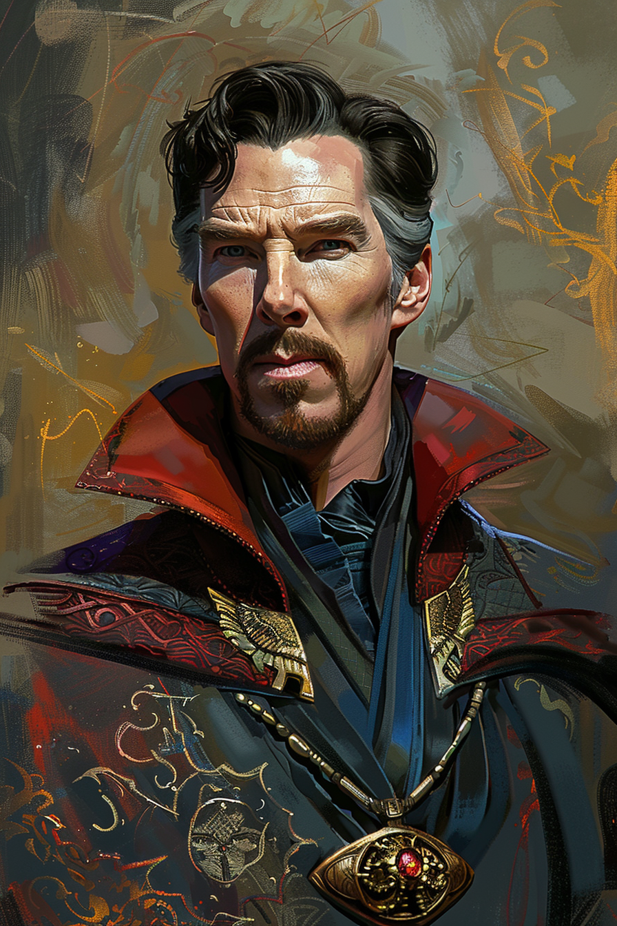 Benedict Cumberbatch medieval fantasy villain portrait