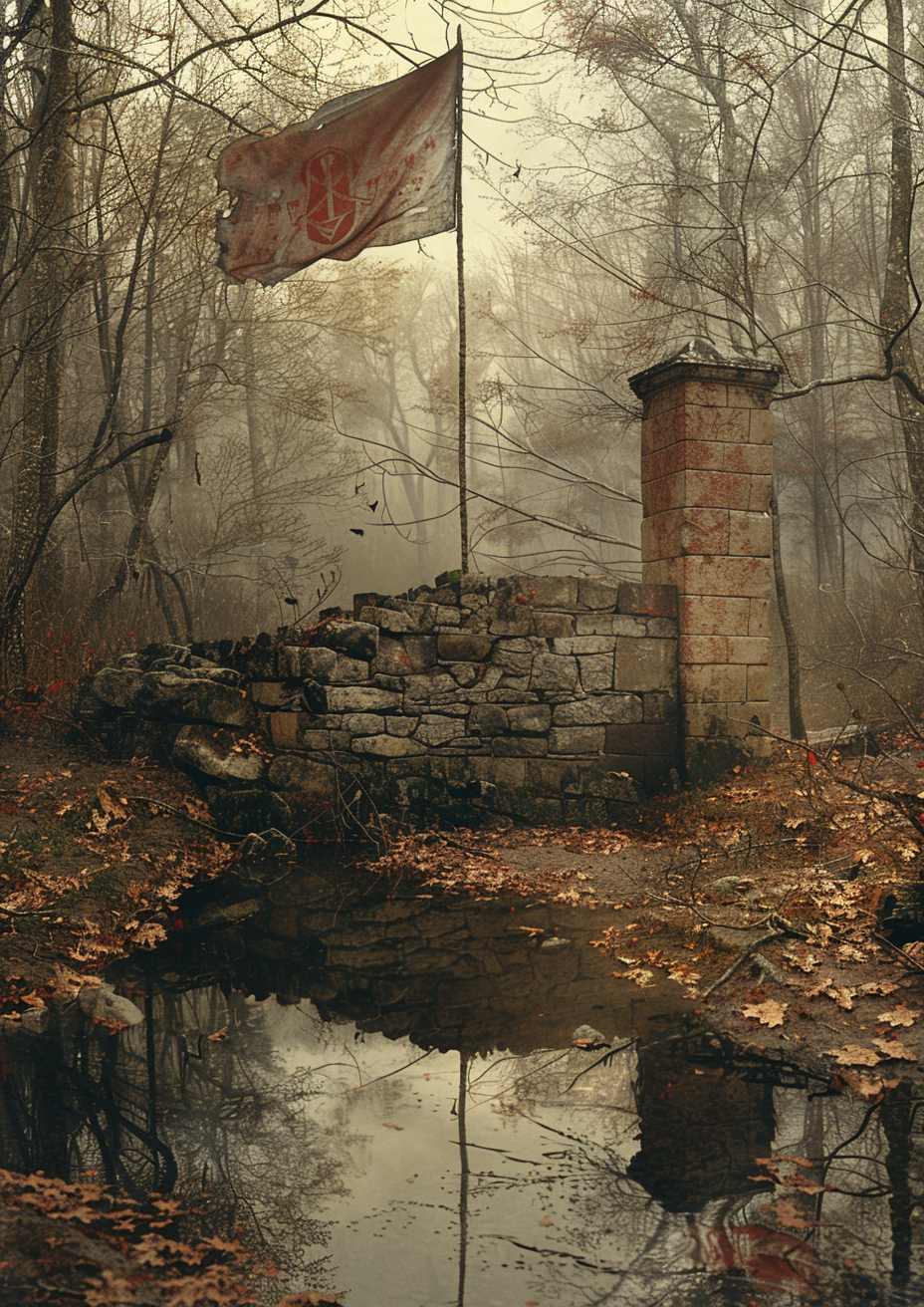 Medieval War Flag Reflection