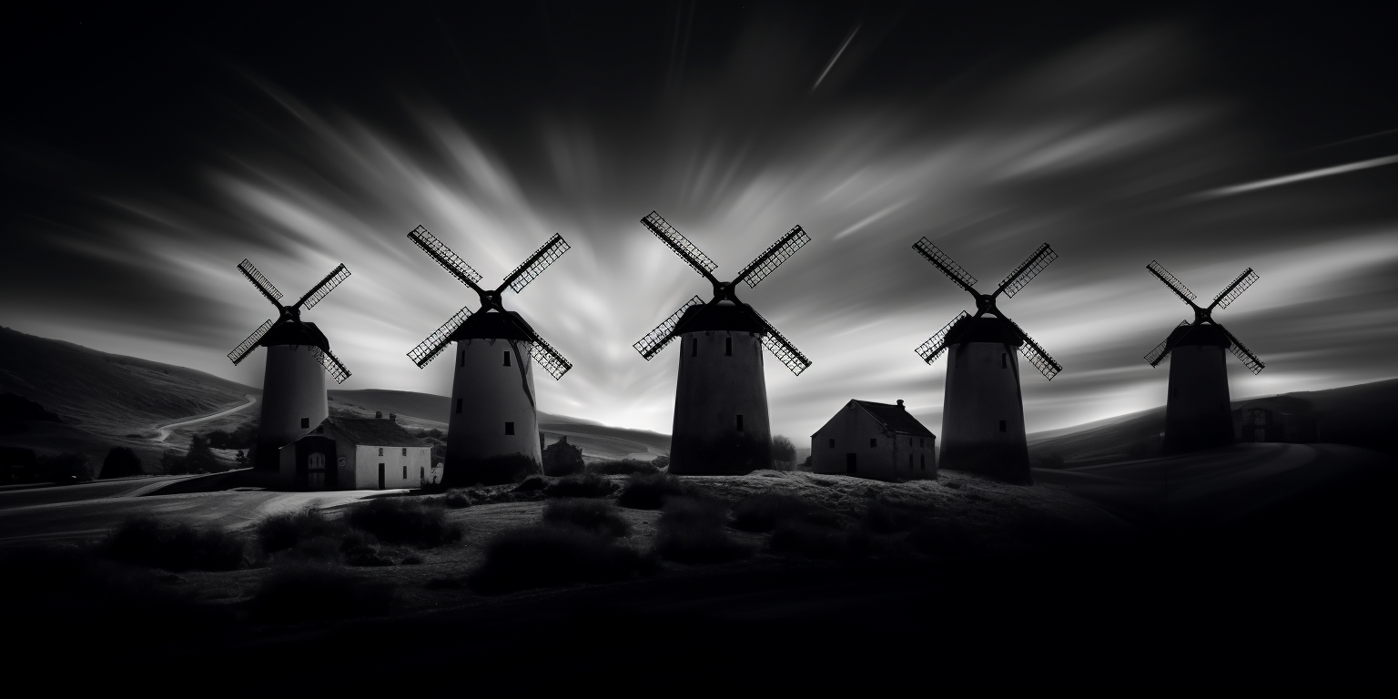 Beautiful Windmills on Mountain Crest