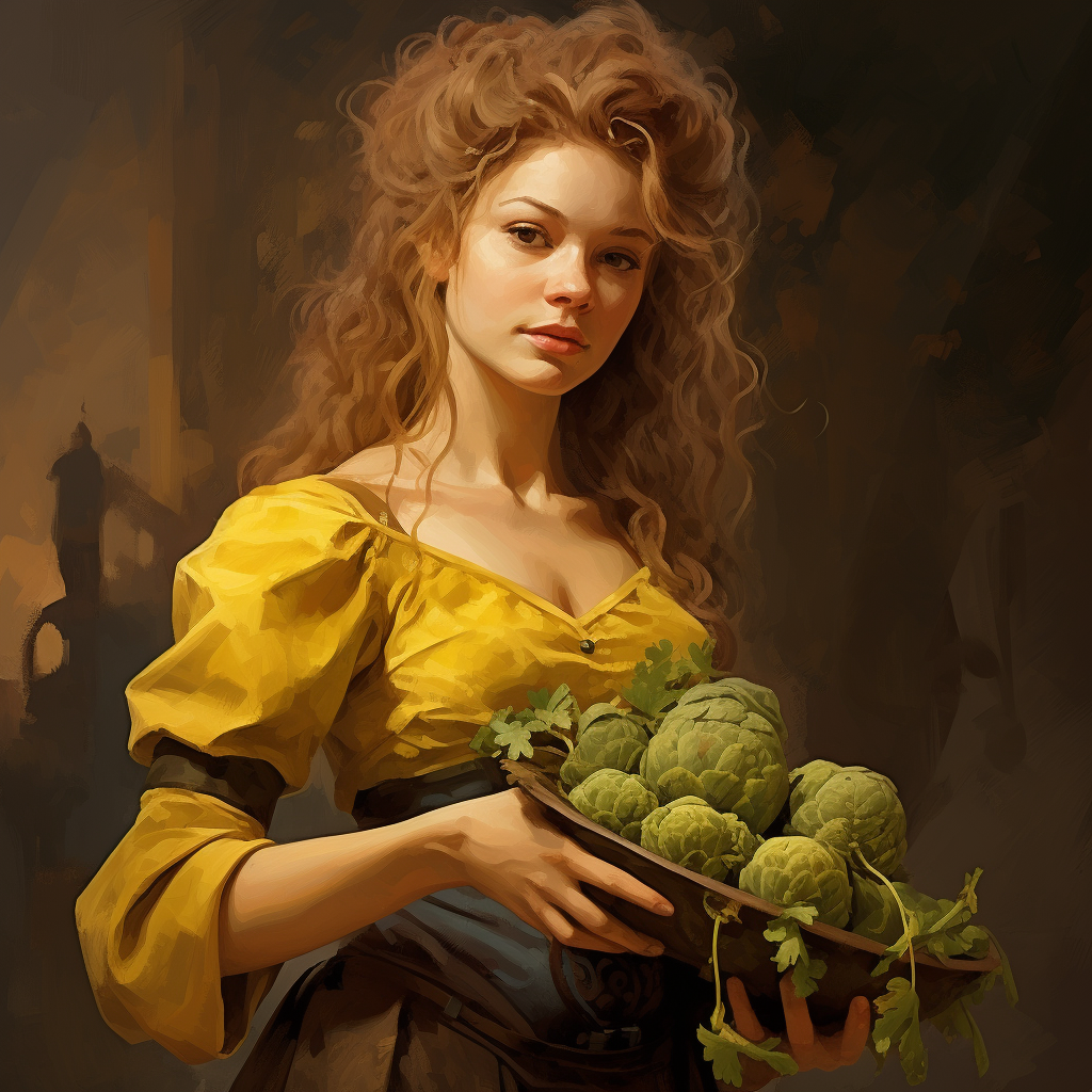 Viking Lady Holding Rhodiola Rosea