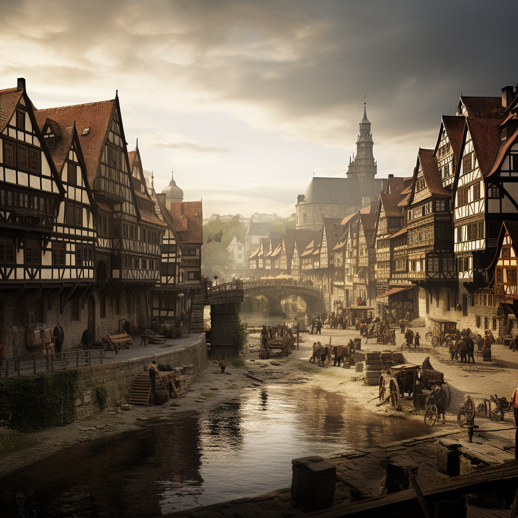 Authentic Medieval Cityscape of Drësden