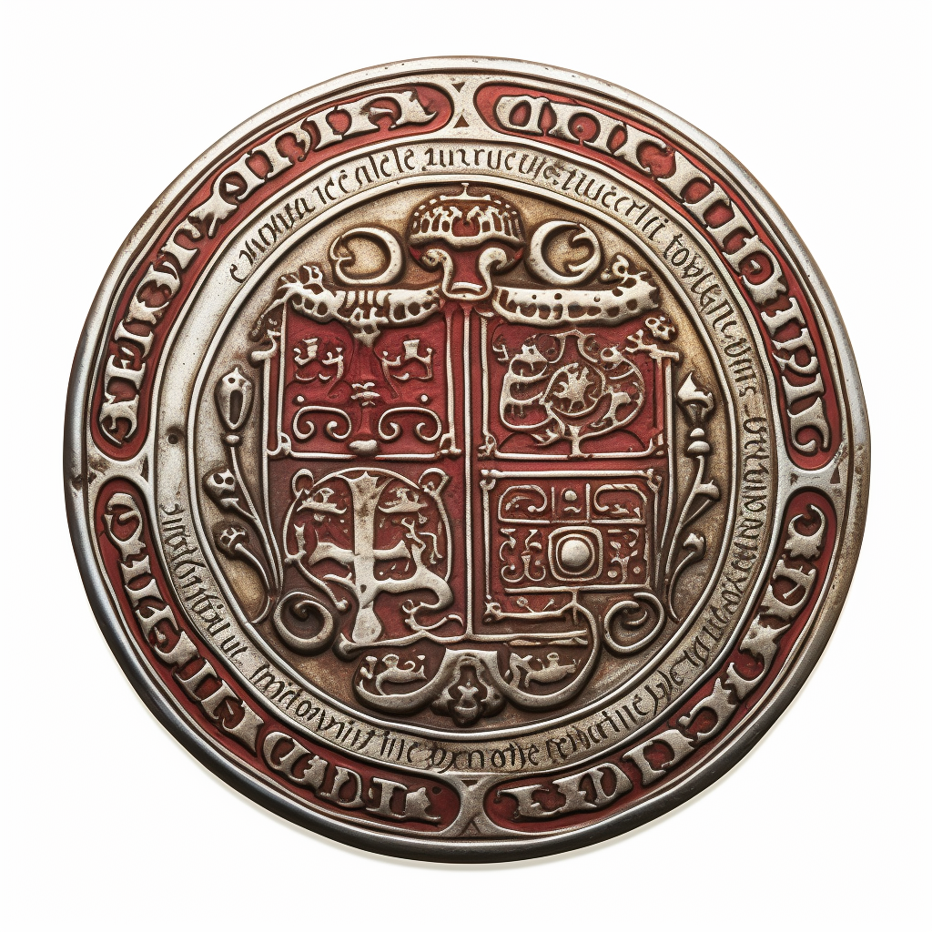 Medieval Clerical Seal on White Background