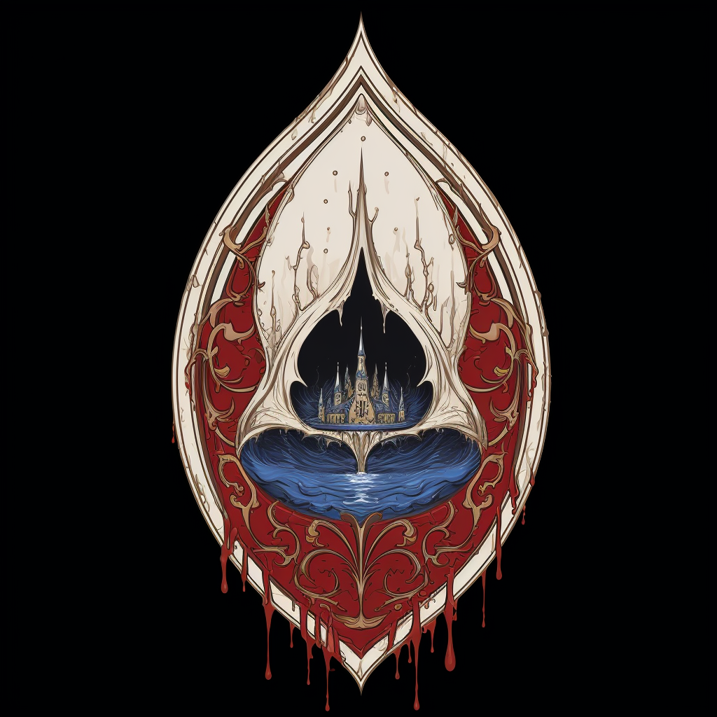 Medieval Crystal Tear Brotherhood Banner depicting a teardrop