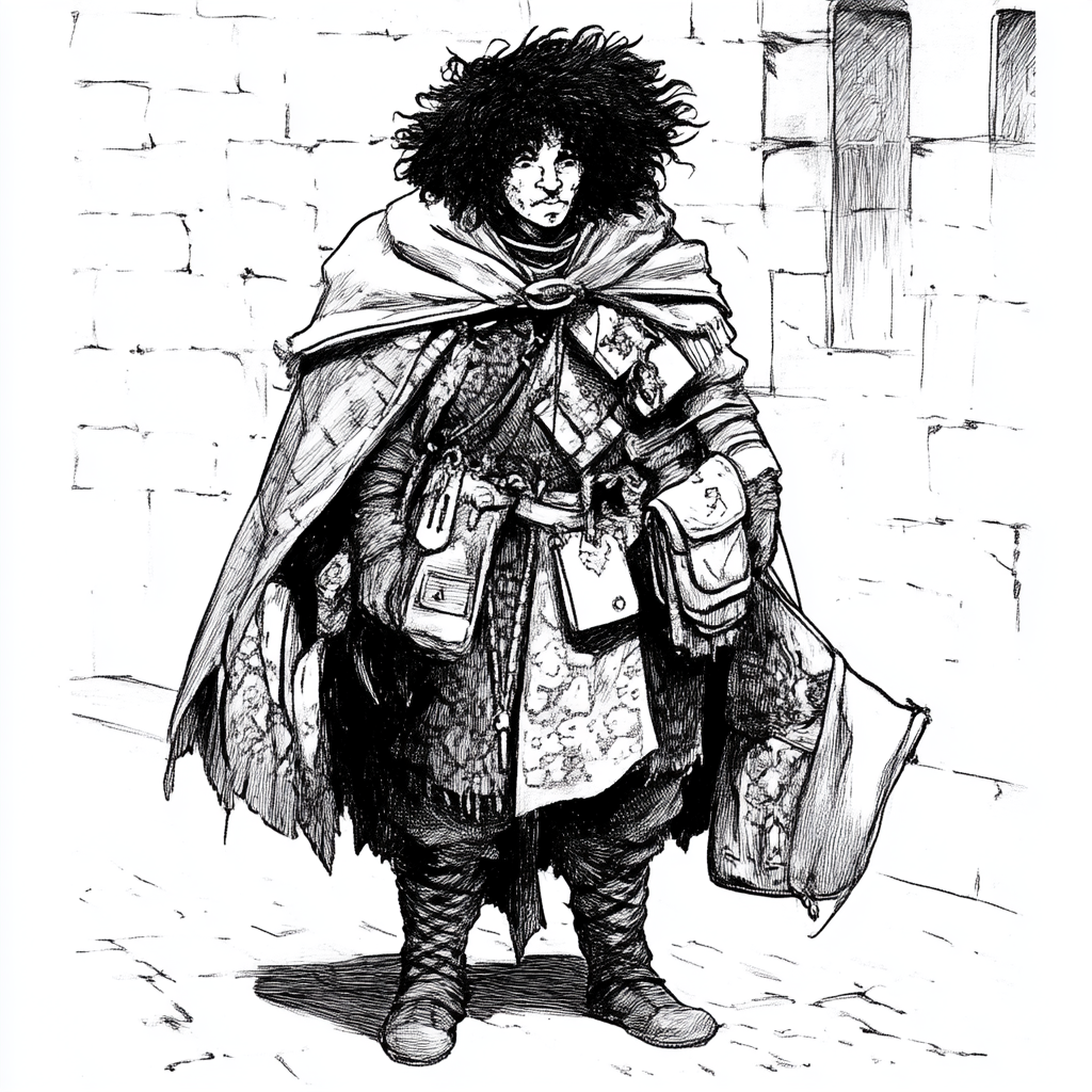 Demi-Human Merchant with Thick Hair