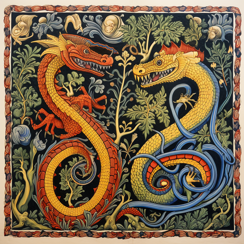 Hydra in medieval illuminated manuscript