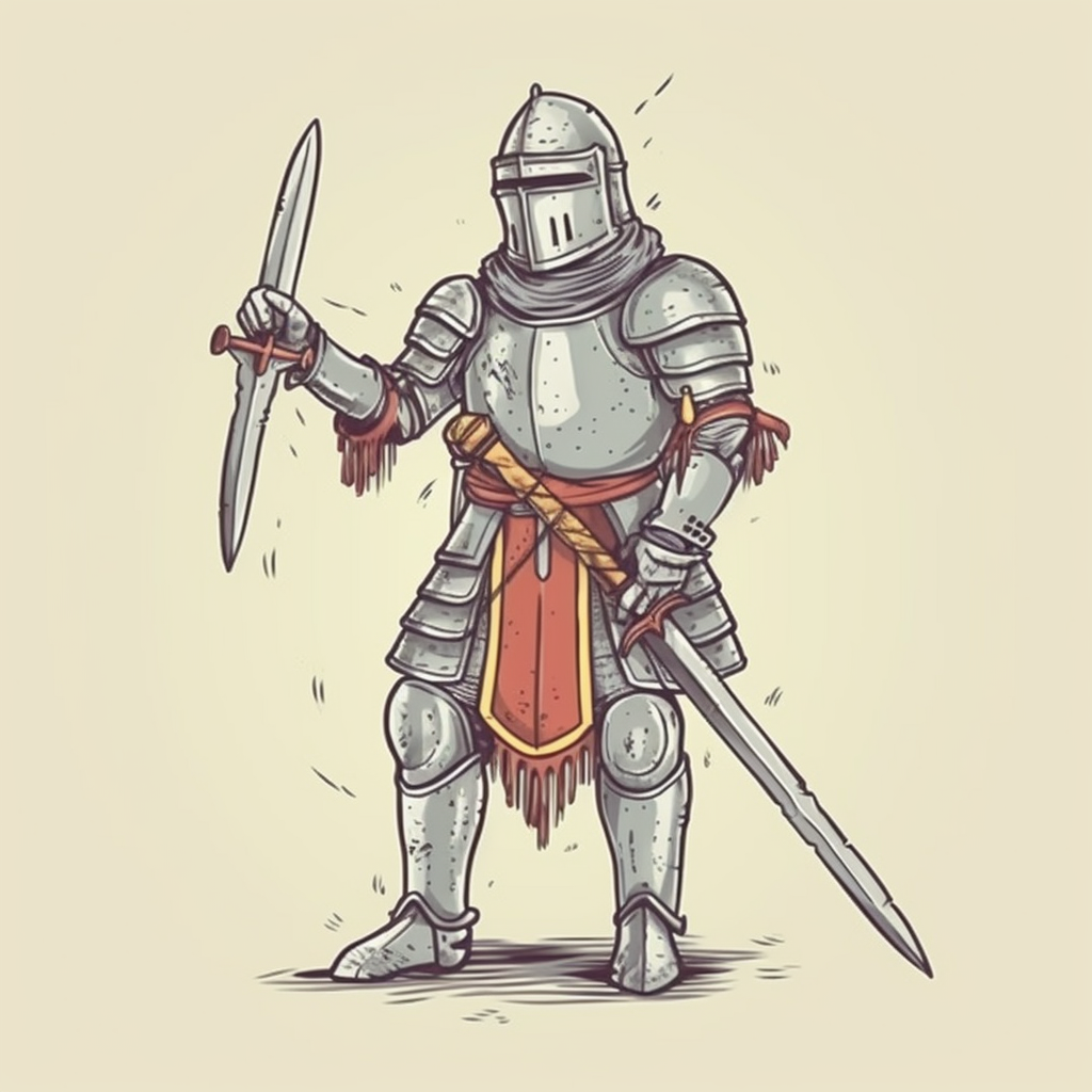 Cartoon image of medieval knight